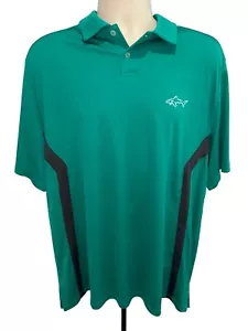 Greg Norman für Tasso Elba Herren RapiChill grau/schwarz kurzärmeliges Golfshirt L - Bild 1 von 3