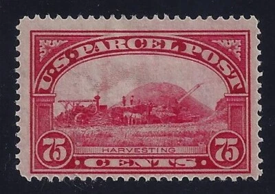 Q11 - 75c F-VF Parcel Post "Harvesting" OG Mint H Cat $80 - Image 1 of 2