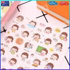 - 6Pcs Cartoon Momoi Girl Decorative Sticker Diy Mobile Phone Diary Decals