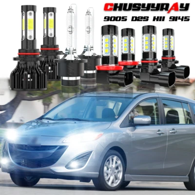 Faros antiniebla delanteros LED HID Hi/Lo DRL para Mazda 5 2012-2016 2017 Foto 1 de 4