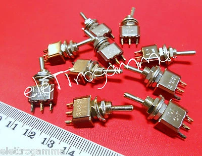 10 x Lever Diverter Switch 1 Exchange 2 Position ON-ON Term Welding
