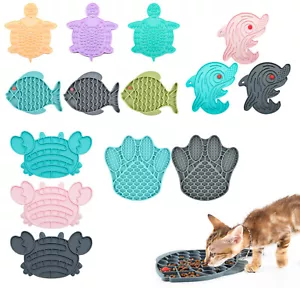 SILICONE DOG LICK PAD SLOW TREATER FEEDER MAT PET FOOD BOWL CAT LICK BATH WASH - Picture 1 of 29