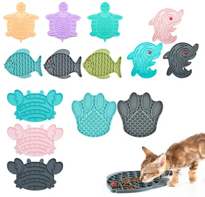 SILICONE DOG LICK PAD SLOW TREATER FEEDER MAT PET FOOD BOWL CAT LICK BATH WASH - Image 1 of 4