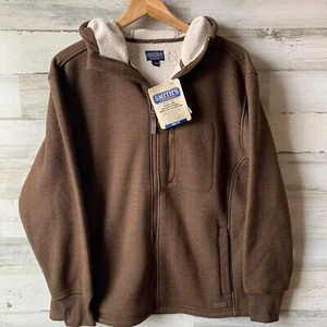 NWT SMITHS WORKWEAR SHERPA LINED HEATHERED THERMAL FULL ZIP HOODIE MENS L - Picture 1 of 5