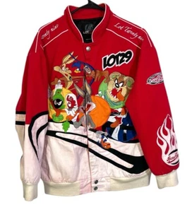 VTG LOT 29 Looney Tunes Motorcycle Jacket Men Large Acme Motors Bugs Bunny Taz - Picture 1 of 15