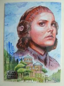 Topps Star Wars Galaxy (Senator Amidala) Angelina Benedetti Künstlerin sign.2018 - Bild 1 von 2