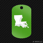 Porte-clés en forme de Louisiane GI dog tag gravé plusieurs couleurs LA