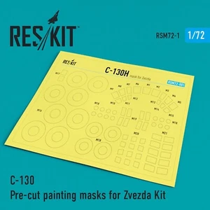 Máscaras de pintura precortadas C-130 Hércules Zvezda 1:72 ResKit RSM72-0001 - Imagen 1 de 1