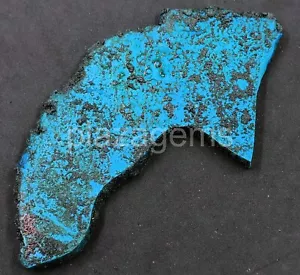 675.00 Ct Natural Blue Turquoise Slab Uncut Rough Certified Loose Gemstone 5JRH - Picture 1 of 8