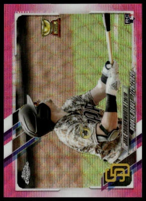 2021 Topps Chrome Update #USC25 Jake Cronenworth Pink Wave Refractor - Image 1 of 2