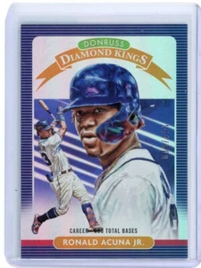 Ronald Acuna Jr. 2020 Panini Donruss Diamond Kings Career Stat Line /500 #8 - Picture 1 of 2