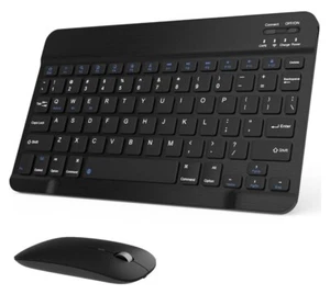 Wireless Rechargeable Bluetooth Keyboard Mouse Combo for iPad Android Tablet - Picture 1 of 7