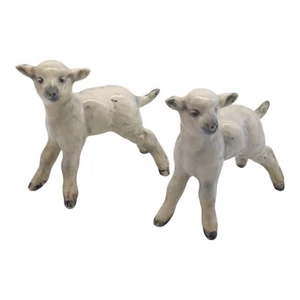 Lote de 2 estatuillas vintage Beswick Inglaterra cordero oveja - Imagen 1 de 8