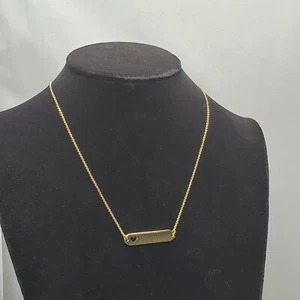 Forever 21 gold tone stainless steel bar chain necklace NWT - Picture 1 of 5