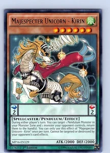 Yu-Gi-Oh TCG Majespecter Unicorn - Kirin MP16-EN129 1st Edition Regular Rare NM - Picture 1 of 2