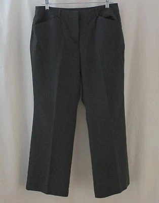 Pantalón de vestir deportivo elástico Geoffrey Beene, talla 10, gris carbón Foto 1 de 4