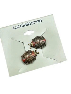 Ladybugs Hair Clips LIZ CLAIBORNE 80s New Old Stock Hair Accessories Lady Bug - Image 1 of 4
