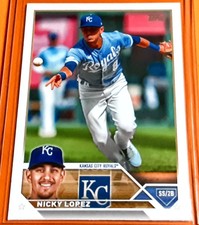 NICKY LOPEZ /300 ADVANCED STATS parallel KANSAS CITY ROYALS US151 2023 TOPPS KC