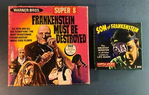2 Vintage 8mm Son of Frankenstein Movie films Monster 3" reel & 5" Destroyed - Picture 1 of 11