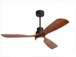 Wooden Ceiling Fans Without Light Bedroom 220v Ceiling Fan Lights Remote Control - Picture 1 of 12