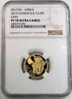 2015 GOLD CONGO 300 MINTED 125 FRANC BIG 5 AFRICA LIONS NGC PROOF 70 ULTRA CAMEO