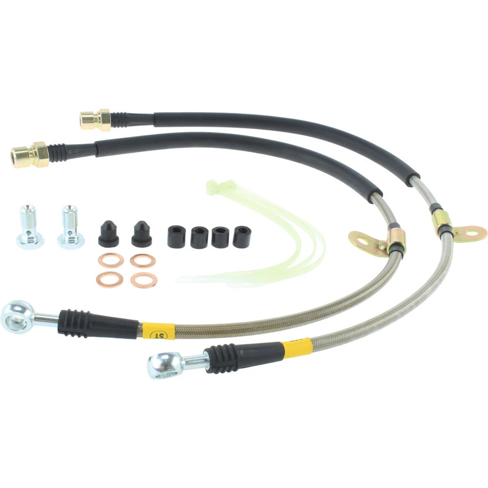 StopTech 950.61014 Front Braided Stainless Brake Line Kit for 2010-11 Ford F-150 - Image 1 of 2