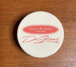 DuSharme Hand & Body Creme Milchglas Behälter Metalldeckel Geldbörse RAR! - Bild 1 von 3