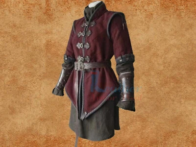 Disfraz Medieval Grueso Acolchado Mujer Doblete Gambesón I Tela Algodón Vikingo Armadura Foto 1 de 4