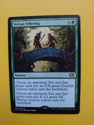MTG Card. sylvan Offering  C14 rare Sorcery - Image 1 of 4
