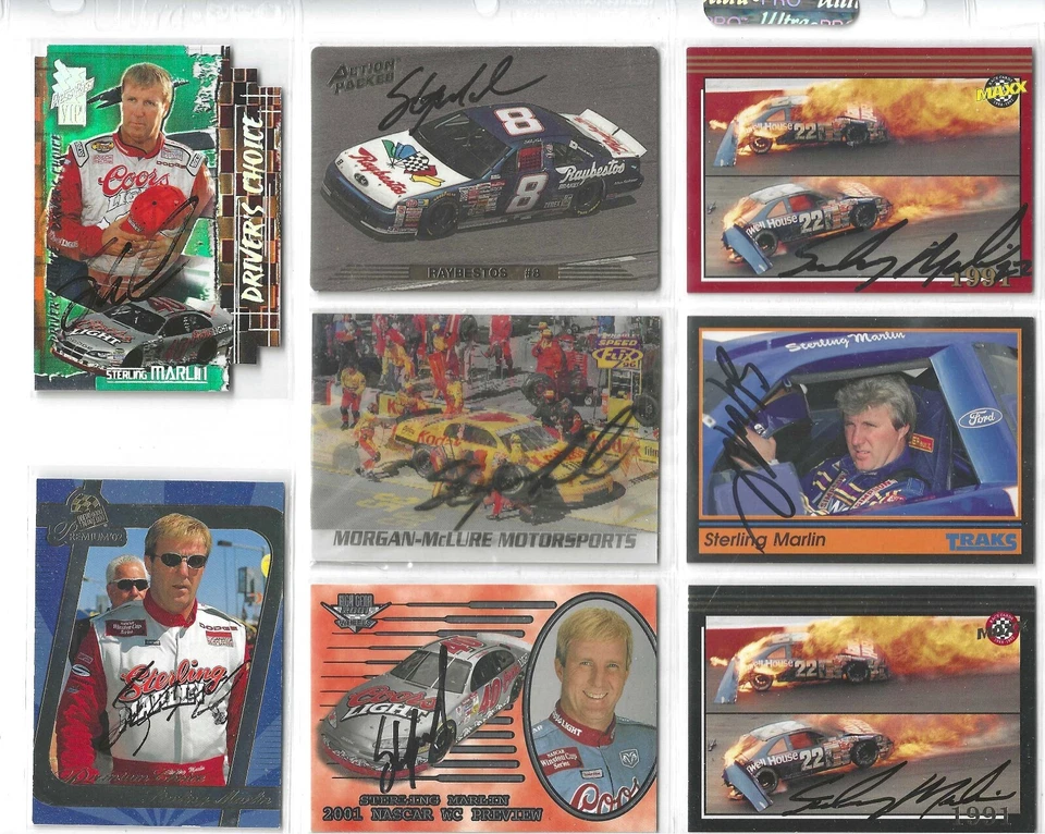 1996 Speedflix--Auto NOT from/pack-#38 Sterling Marlin-ONE CARD ONLY! - Image 1 of 1