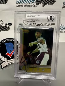 RAY ALLEN 96-97 BOWMAN'S BEST ROOKIE RC SIGNED AUTOGRAPHED ON CARD-BECKETT BGS - Picture 1 of 8