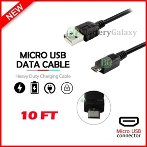 10 FT Micro USB Data Sync Charger Charging Cable Cord LG PS4 Xbox One Controller - Picture 1 of 6