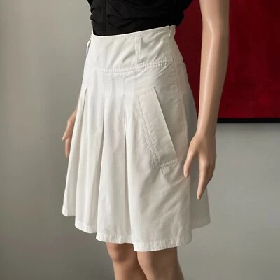 BRUNELLO CUCINELLI Falda Algodón Plisado con 2 Bolsillos Delanteros Talla 40 Foto 1 de 4