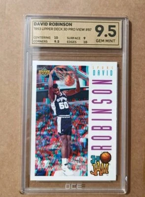 David Robinson 3D Jam 1993/94 Upper Deck 3d Pro View #97 - OCE 9.5 GEM not PSA - Image 1 of 2