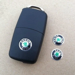 1-LOGO SKOD EMBLEMA LOGO PEGATINA PARA MANDO LLAVE 14MM - Imagen 1 de 1