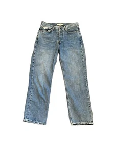 Topshop Moto New Boyfriend Button Fly Distressed Hi Rise Denim Jeans  - Picture 1 of 9