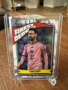 2024 TOPPS FINEST MLS LIONEL MESSI INTER MIAMI FINEST DEBUTS REFRACTOR FD-1 - Imagen 1 de 2