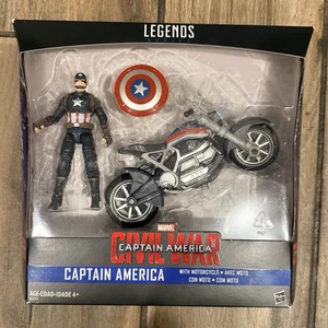 MARVEL LEGENDS -3.75" CAPITÁN AMÉRICA MORTORCYCLE FIGURA CONJUNTO GUERRA CIVIL 2015 NUEVO - Imagen 1 de 8
