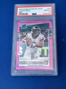 2020 Jalen Hurts Rookie Pink Optic Donruss PSA 10 Super Bowl MVP QB Phi Eagles - Bild 1 von 2