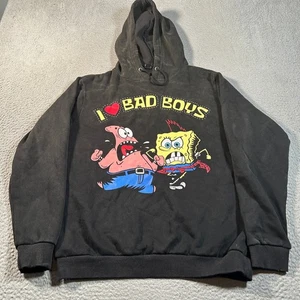 Dolls Kill X Bob Esponja Sudadera con Capucha Mujer XS Negra Manga Larga Gráfico - Imagen 1 de 8