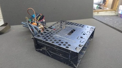 Vintage Kenwood Car Stereo Single Din Radio cage and wiring loom fuses - Image 1 of 4