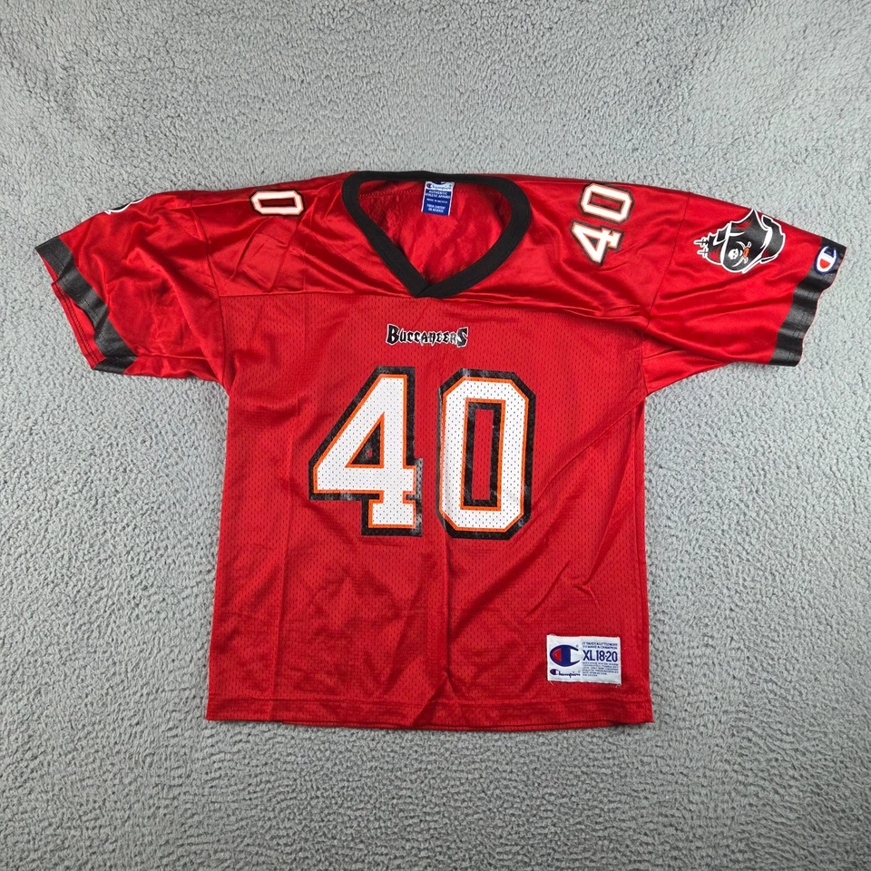 Camiseta De Colección Tampa Bay Buccaneers #40 Mike Alstott Juvenil XL (18/20) Campeón Foto 1 de 4