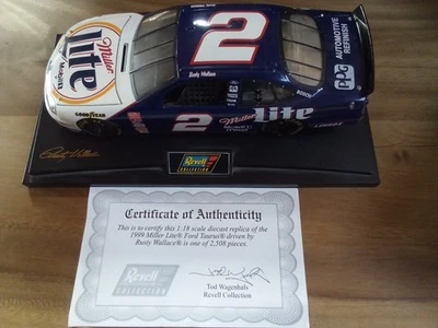 Rusty Wallace 1:18 1999 Miller Lite Revell Collection Diecast Ford pre displayed - Image 1 of 4