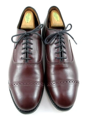Allen Edmonds "Fifth Avenue" Leather CapToe Oxfords 9 D Burgundy WORN ONCE(608N) - Image 1 of 4