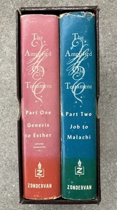 1964 AMPLIFIED OLD TESTAMENT BIBLE 2 Volumes in Rare Slipcase w DJ Zondervan - Imagen 1 de 11