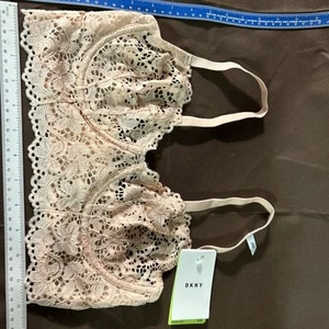 DKNY Longline Demi Bra 36B DK4010 unlined underwire NWT pink - Picture 1 of 14
