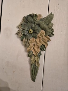Kolibri Floral Harz Wandrelief - Bild 1 von 5