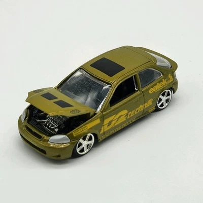 Revell Honda Civic D2 Metallic Olive Green Hatchback - Fast And Furious VHTF JDM - Image 1 of 4