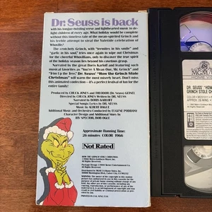 Dr. Seuss How the Grinch Stole Christmas! VHS Video Tape Rare Buy 2 Get 1 Free! - Bild 1 von 1