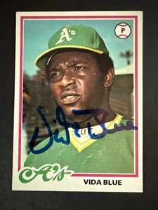 1978 Topps - Vida Blue #680 - handsigniert - Bild 1 von 2